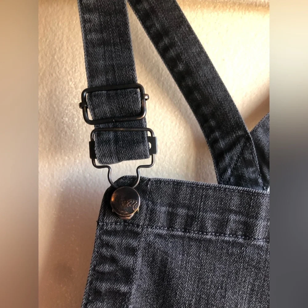 Madewell Women’s Denim Overall Jumpsuit Black Size Medium - Picture 11 of 15